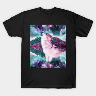 Trippy Psychedelic Wolf In Space T-Shirt